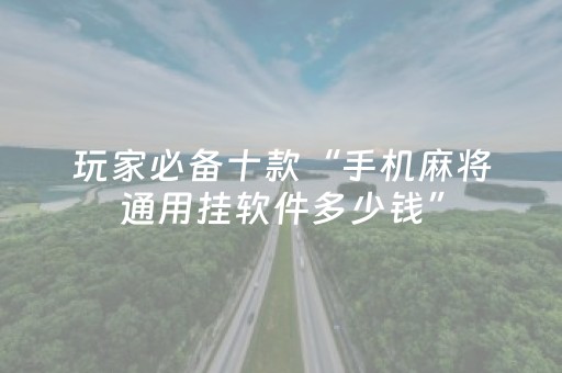 玩家必备十款“手机麻将通用挂软件多少钱”（怎么提高胜率)