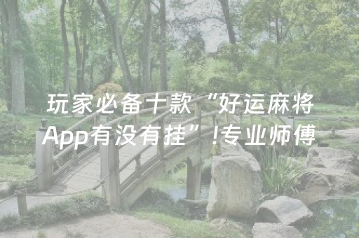 玩家必备十款“好运麻将App有没有挂”!专业师傅带你一起了解（详细教程）-抖音