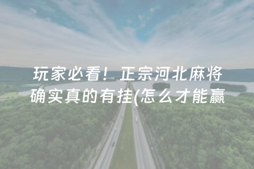 玩家必看！正宗河北麻将确实真的有挂(怎么才能赢得多)