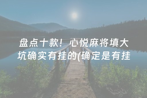 盘点十款！心悦麻将填大坑确实有挂的(确定是有挂)