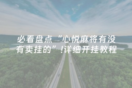 必看盘点“心悦麻将有没有卖挂的”!详细开挂教程-抖音