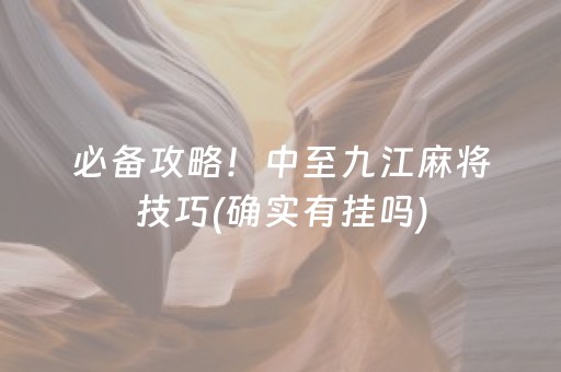 必备攻略！中至九江麻将技巧(确实有挂吗)