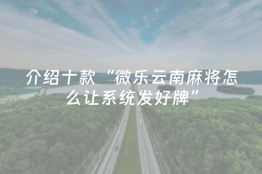 介绍十款“微乐云南麻将怎么让系统发好牌”（专用神器)