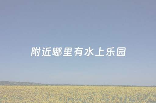 附近哪里有水上乐园（附近哪有水上乐园最近）