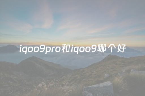 iqoo9pro和iqoo9哪个好（iqoo和pro区别）