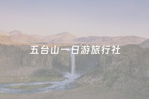 五台山一日游旅行社（五台山一日游旅行社推荐）