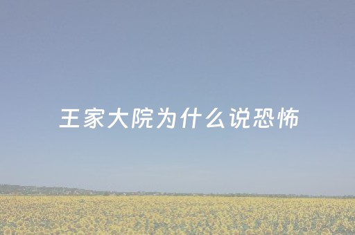 王家大院为什么说恐怖（王家大院为什么说恐怖的话）