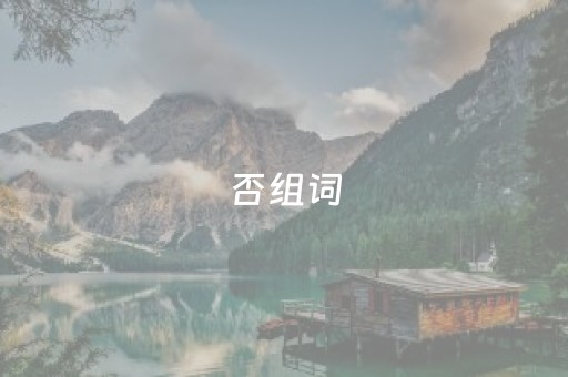 否组词（否组词四字词语）