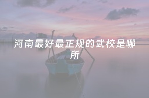 河南最好最正规的武校是哪所（河南塔沟武校2023年收费标准）