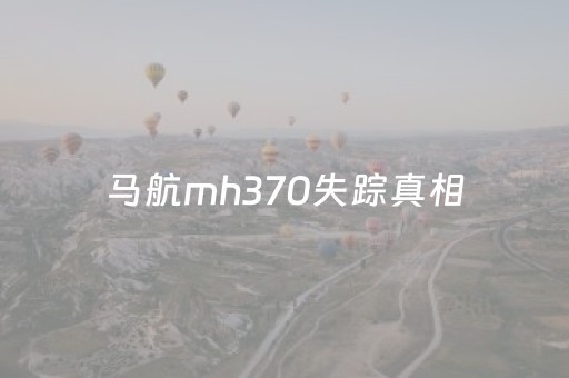 马航mh370失踪真相（马航mh370失踪之谜）