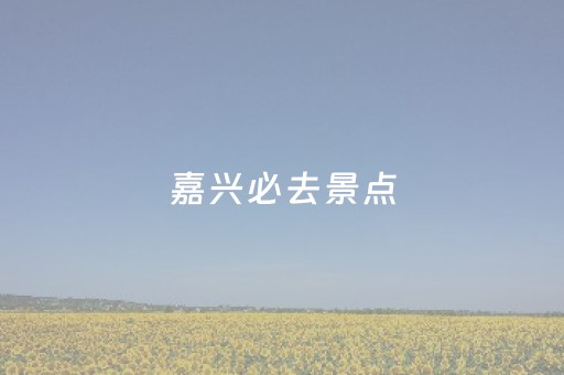 嘉兴必去景点（嘉兴旅游必去的景点）