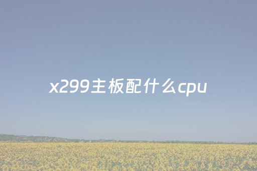 x299主板配什么cpu（x299主板配什么显卡）