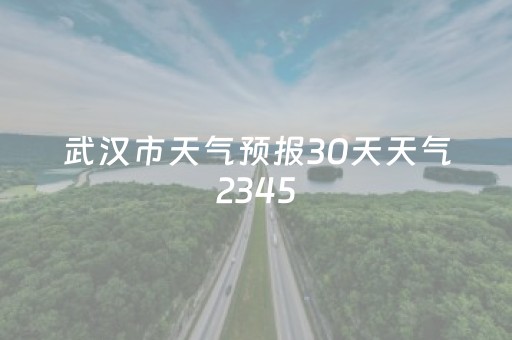 武汉市天气预报30天天气2345（2345 武汉市30天天气预报）