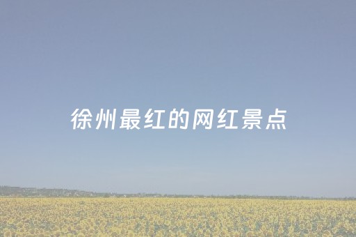 徐州最红的网红景点（徐州最红的网红景点是哪里）