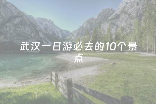 武汉一日游必去的10个景点（武汉一日游景点大全）