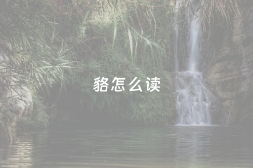 貉怎么读（一丘一貉怎么读）