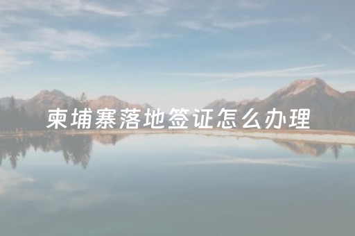 柬埔寨落地签证怎么办理（柬埔寨落地签证怎么办理流程2023）