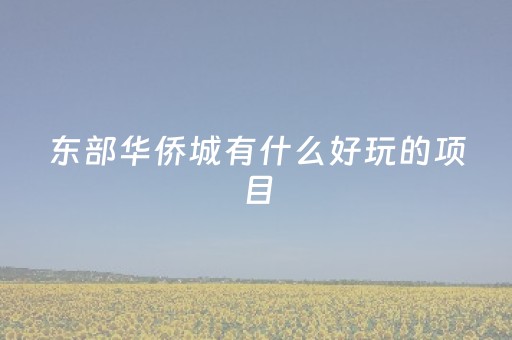 东部华侨城有什么好玩的项目（东部华侨城好玩吗值得去吗）