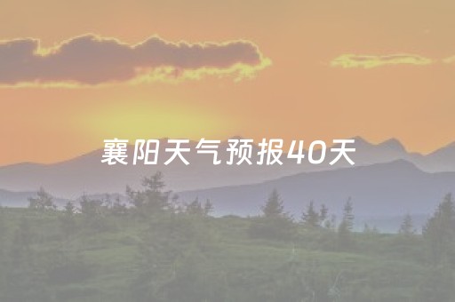 襄阳天气预报40天（襄阳天气预报40天天气）