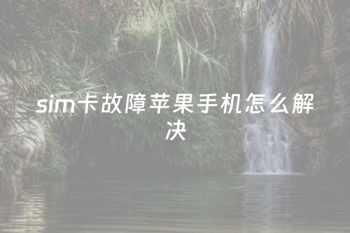 sim卡故障苹果手机怎么解决（苹果手机无法读取sim卡怎么回事）