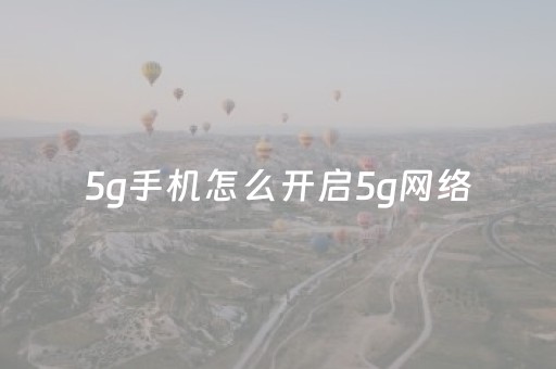 5g手机怎么开启5g网络（苹果5g手机怎么开启5g网络）