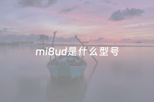 mi8ud是什么型号（米8ud是什么型号）