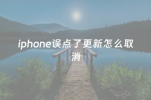 iphone误点了更新怎么取消（苹果手机不小心点了更新怎么取消）