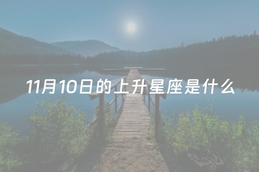 11月10日的上升星座是什么（11月10日上升星座是什么星座）