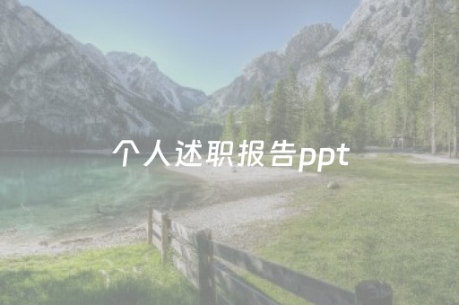 个人述职报告ppt（年终个人述职报告ppt）