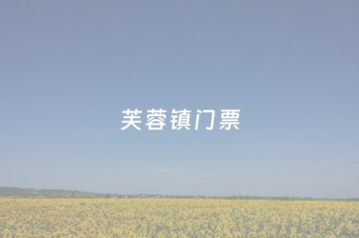 芙蓉镇门票（芙蓉镇门票包含哪些项目）