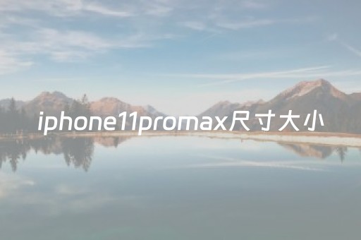 iphone11promax尺寸大小（iphone14promax尺寸大小）