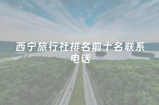 西宁旅行社排名前十名联系电话（西宁旅行社哪家好些）