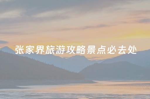 张家界旅游攻略景点必去处（张家界旅游攻略必玩的景点介绍）